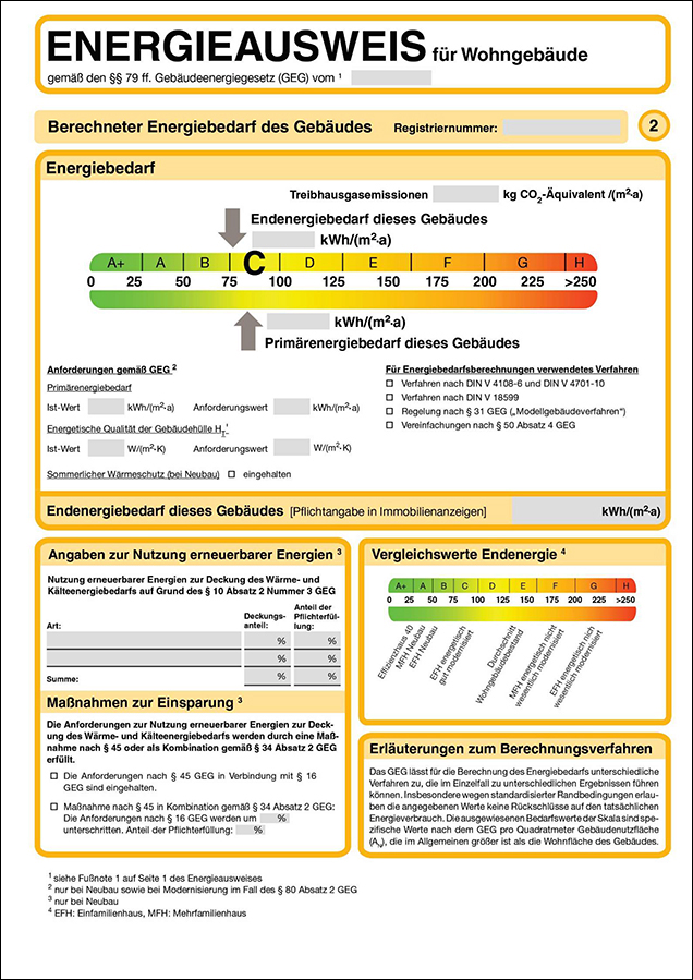 Muster-Energieausweis